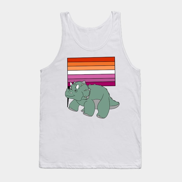 Dinosaur lesbian flag Tank Top by Walt crystals